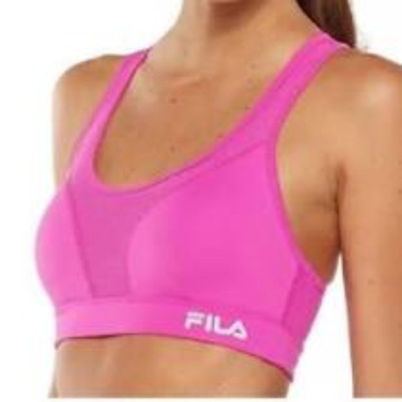 Fila Sport Hot Pink Running Sports Bra - Picture 2 of 10